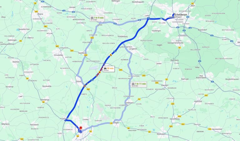 Taxi Osnabrück nach Münster