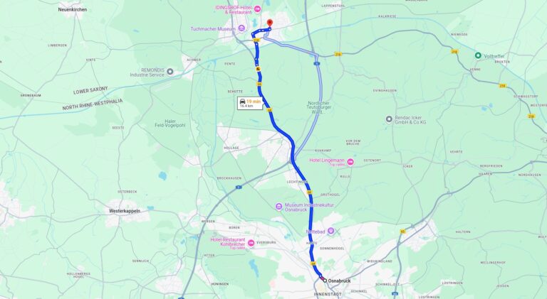 taxi osnabrück nach bramsche