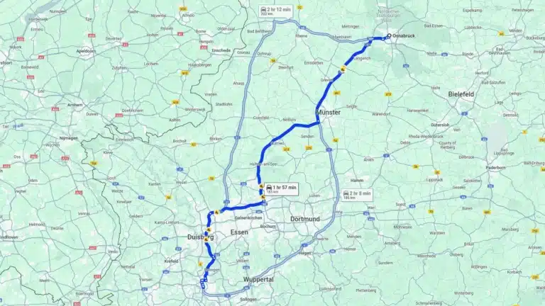 Taxi Osnabrueck nach Düsseldorf